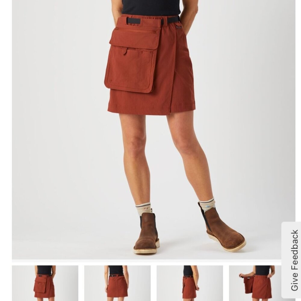 RUST DULUTH WOMEN'S HEIRLOOM GARDENING SKORT WITH BELT BAG - XS NWOT